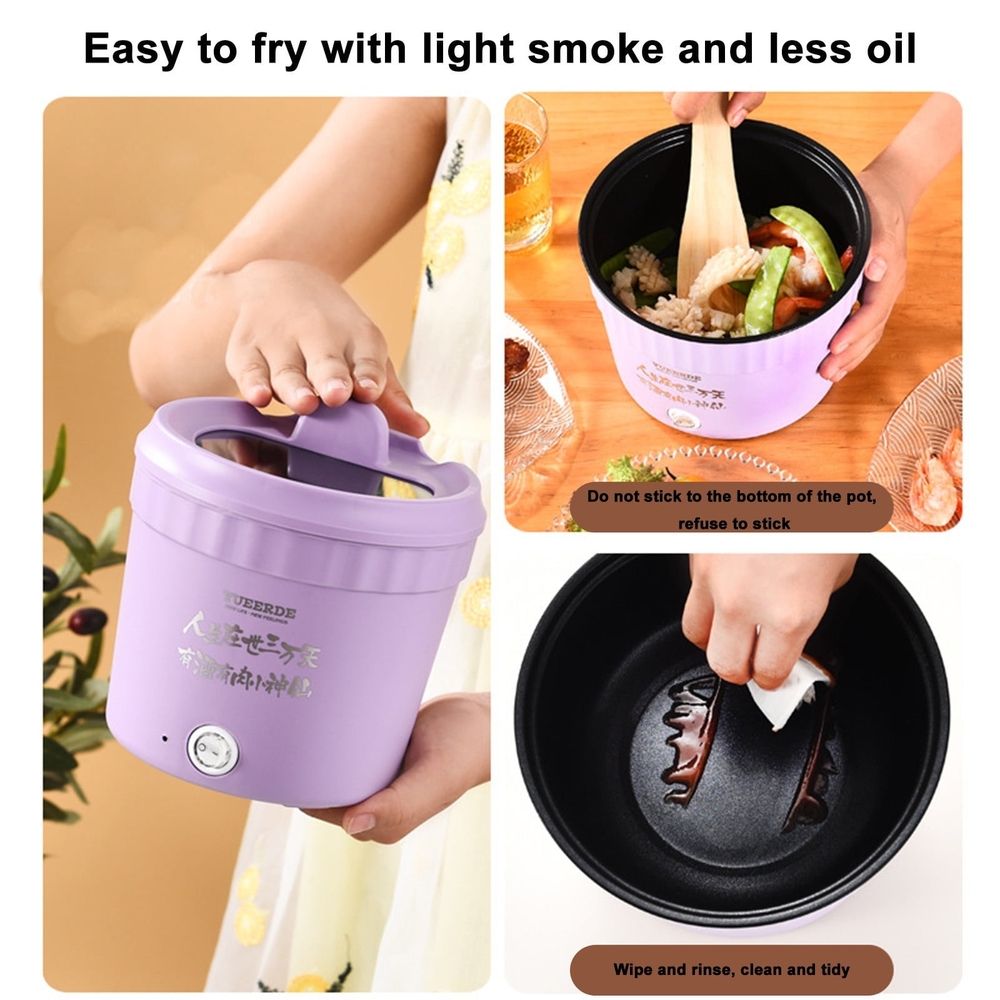 Hot Pot Electric, Mini Ramen Cooker, Portable Pots With Over-Heating Protection For Dorm, Office, Travel, Multifunctional Electric Pot For Cooking Pasta, Soup