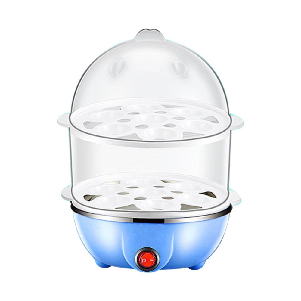 Multifunctional Egg Cooker Double Layer 350W Steamer for Hard Boiled Eggs Omelets Vegetables US Standard 5.9x5.9x8.7 Inch