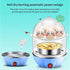 Multifunctional Egg Cooker Double Layer 350W Steamer for Hard Boiled Eggs Omelets Vegetables US Standard 5.9x5.9x8.7 Inch