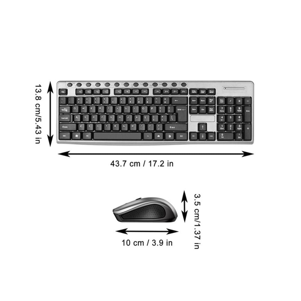 Wireless Keyboard and Mouse Set Portable Plug Play Mechanical Keyboard Mouse for Computer Laptop PC Keyboard Mouse Set