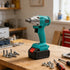 Powerful 350NM Brushless Impact Wrench Tool 1/4" Hexagonal Chuck For 18V Battery Builtin LED Light