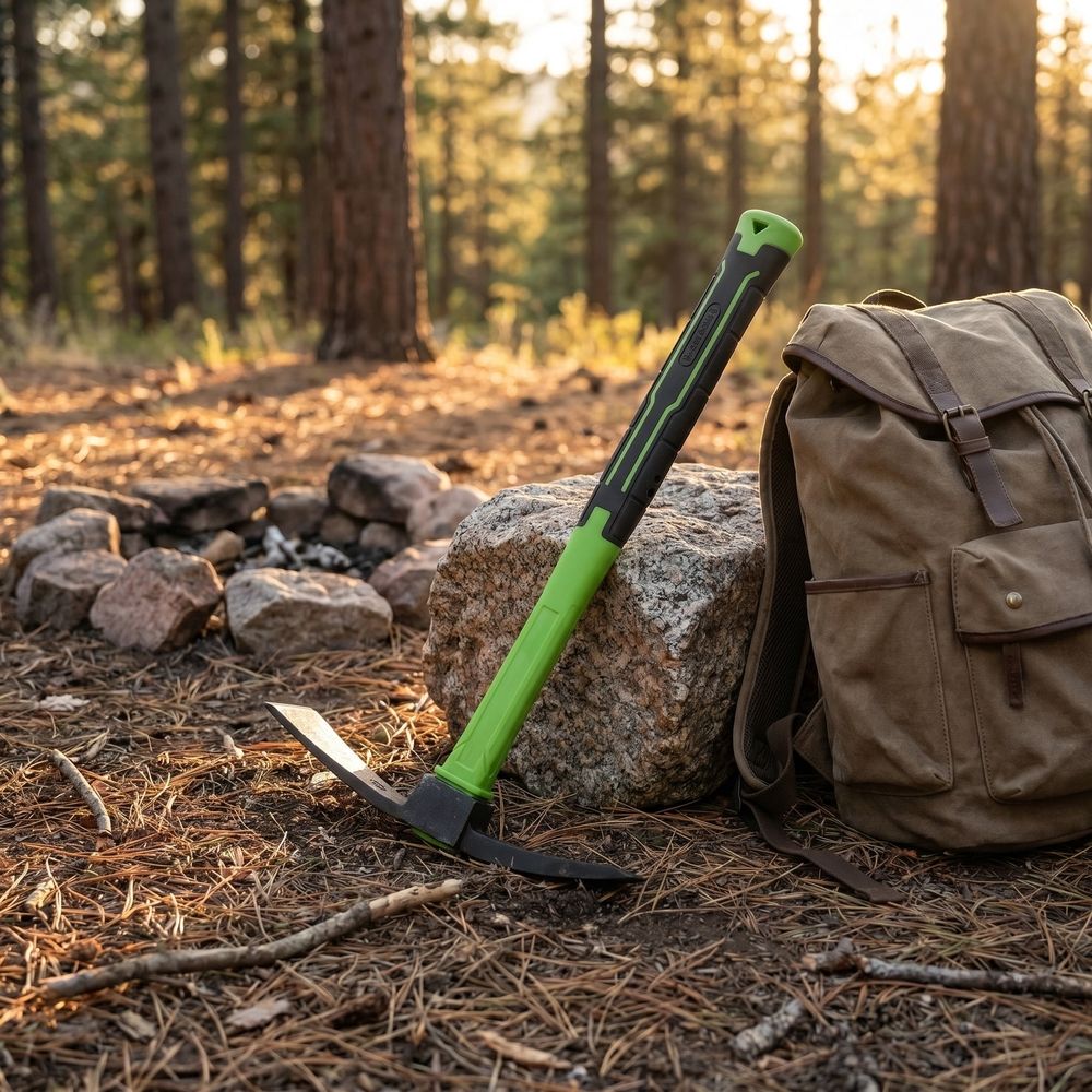 Forged Steel Garden Mattock for Digging and Rock Breaking with Compact Design and Durable Manganese Steel