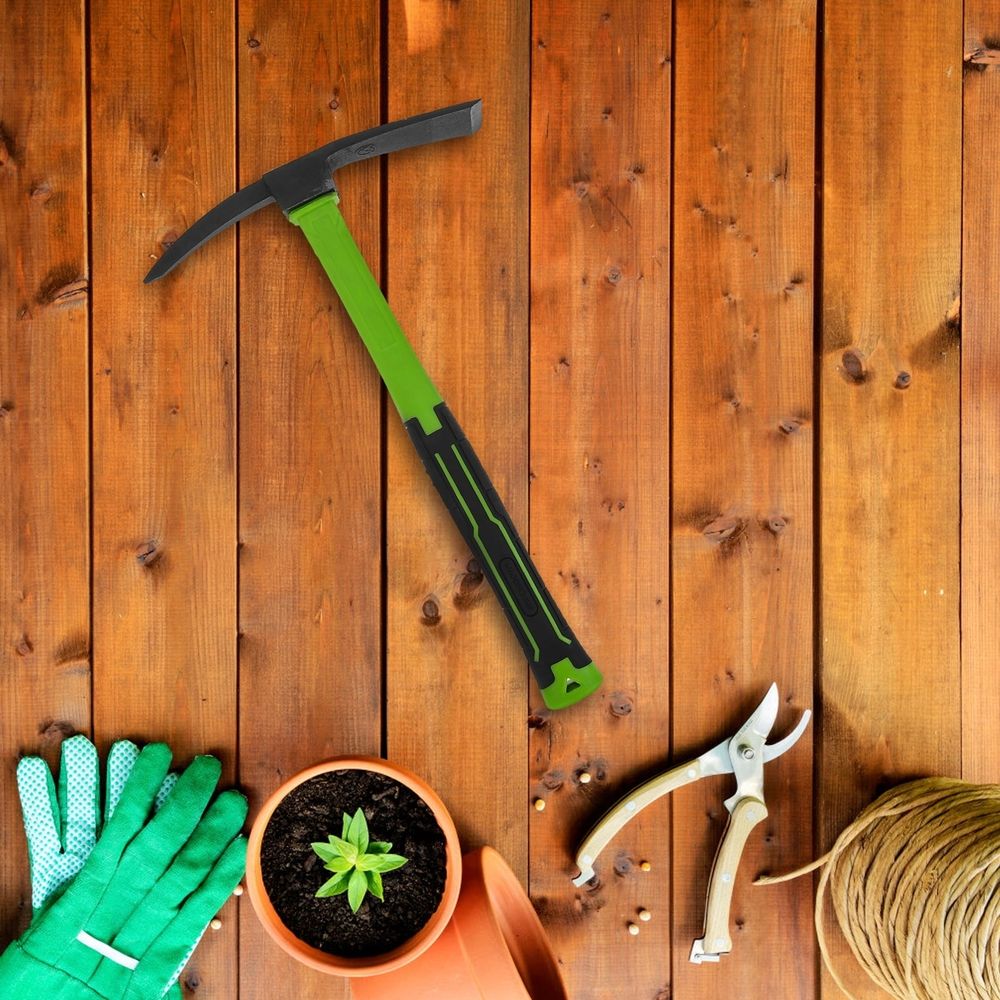 Forged Steel Garden Mattock for Digging and Rock Breaking with Compact Design and Durable Manganese Steel