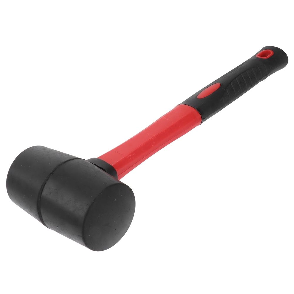 Rubber Mallet with Fiber Handle for Flooring Installation and Home Decoration, Black