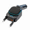 Retractable Car Charger 96W with Bluetooth Car Adapter, 4 in 1 Fast Charging, Radio Bluetooth 5.3 FM Transmitter for Car