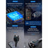 Retractable Car Charger 96W with Bluetooth Car Adapter, 4 in 1 Fast Charging, Radio Bluetooth 5.3 FM Transmitter for Car