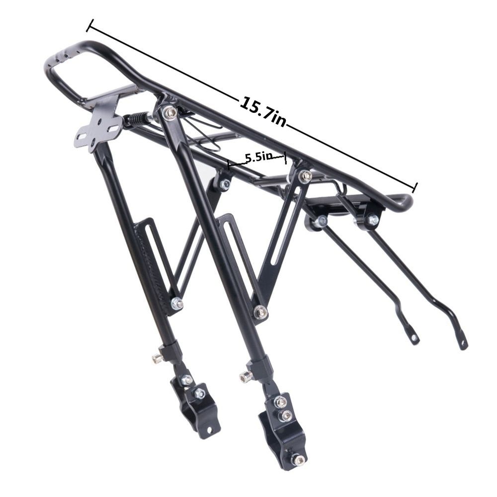 Bike Rear Rack Aluminum, Bike Carrier Rack with Quick Release Road Bicycle Rear Rack, Easy to Install, Compatiable with Most of Bikes