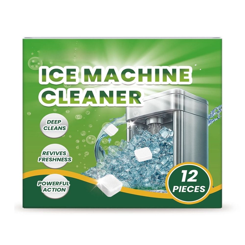 Ice Machine Cleaner Descaler Tablets, Ice Maker Cleaner(12 Pack), Compatible with Countertop and Nugget Ice Maker, Remove limescale, Odor-Free, Crystal Clear Ice