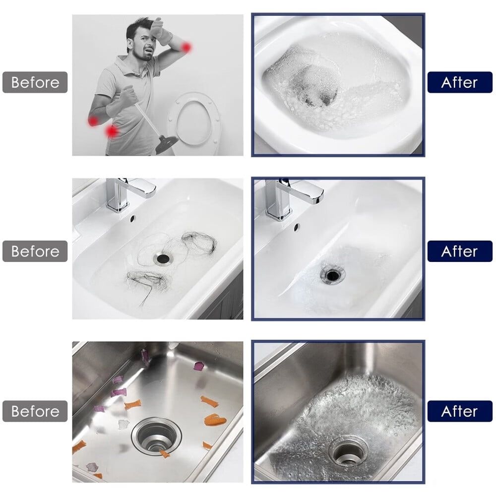 Powerful Toilet Plunger,High Pressure Air Drain Blaster Gun,Drain Clog Remover Tool with 4 Sized Suckers,Pipe Dredging Tools,Sink Plunger for Toilet Bathroom Tub Floor Drain Clogged Kitchen Pipe