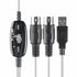 USB to MIDI Cable Converter 2 in 1 PC to Synthesizer Music Studio Keyboard Interface Wire Plug Controller Adapter Cord 16 Channels Supports Computer Laptop