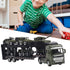 Model with 6 Mini Tanks Model 1:48 Scale Diecast Alloy Detachable Pull Back Green Vehicle Container Truck,Military Truck Army Fighter Tank Armored Off Road Vehicle Pull Back Army