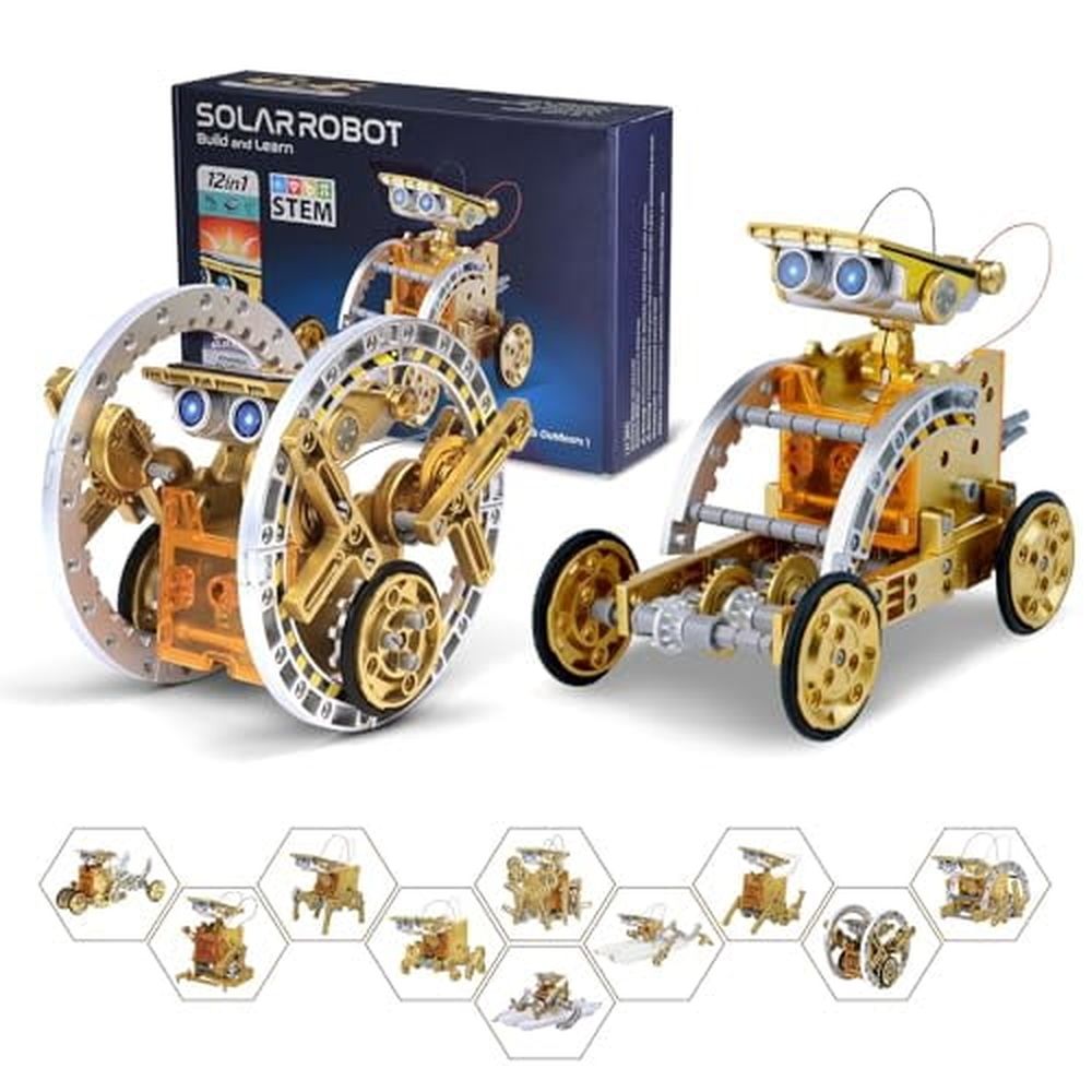 Toys for Kids Age 8-13,12-in-1 Solar Robot Building Science Kits for Boys Girls Teen Age 9 10 11 12,Engineering Christmas Birthday Gifts for 8+ Year Old Boys