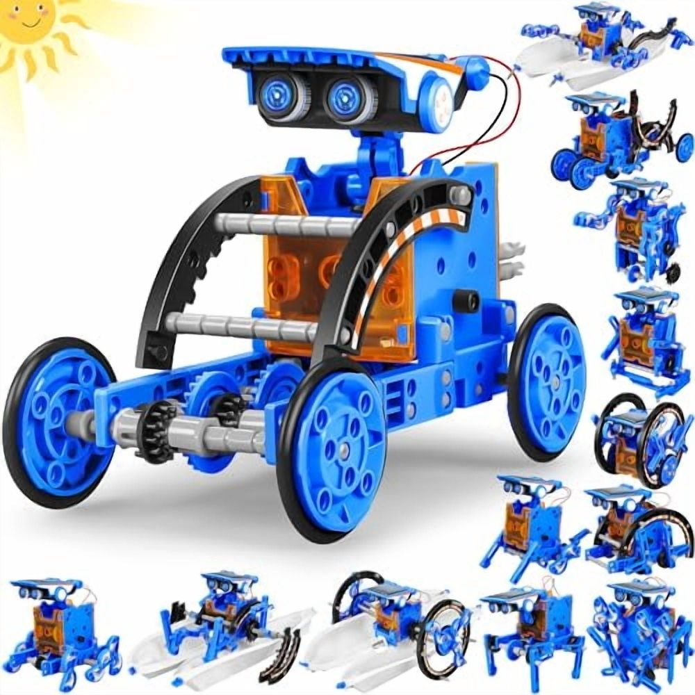 13-in-1 Solar Power Robots Creation Toy,Educational Experiment DIY Robotics Kit,Science Toy Solar Powered Building Robotics Set Age 8-12 for Boys Girls Kids Teens to Build