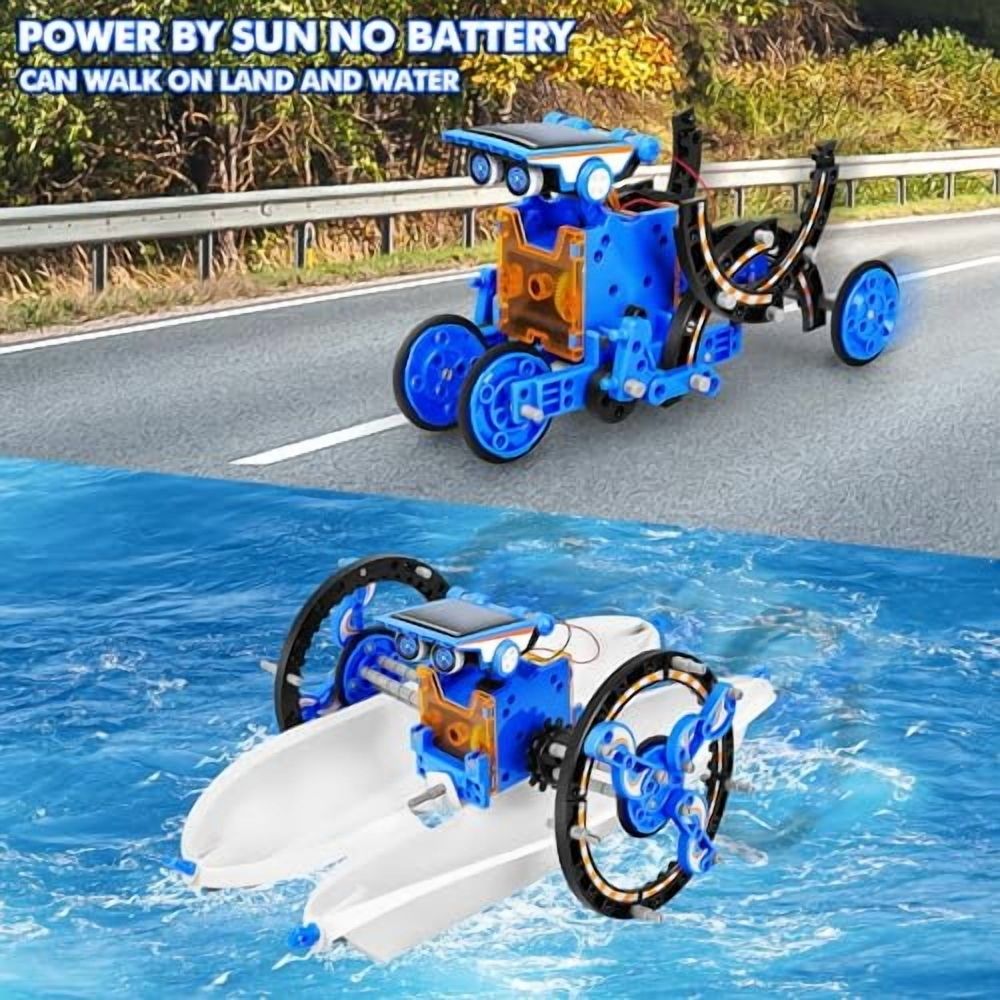 13-in-1 Solar Power Robots Creation Toy,Educational Experiment DIY Robotics Kit,Science Toy Solar Powered Building Robotics Set Age 8-12 for Boys Girls Kids Teens to Build