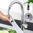 1pcs 360° Swivel Flexible Faucet Aerator, Bendable Sink Tap Sprayer Head, Water‑Saving Faucet Extension Nozzle, Splash‑Proof Filter Attachment for Kitchen & Bathroom Household Sink