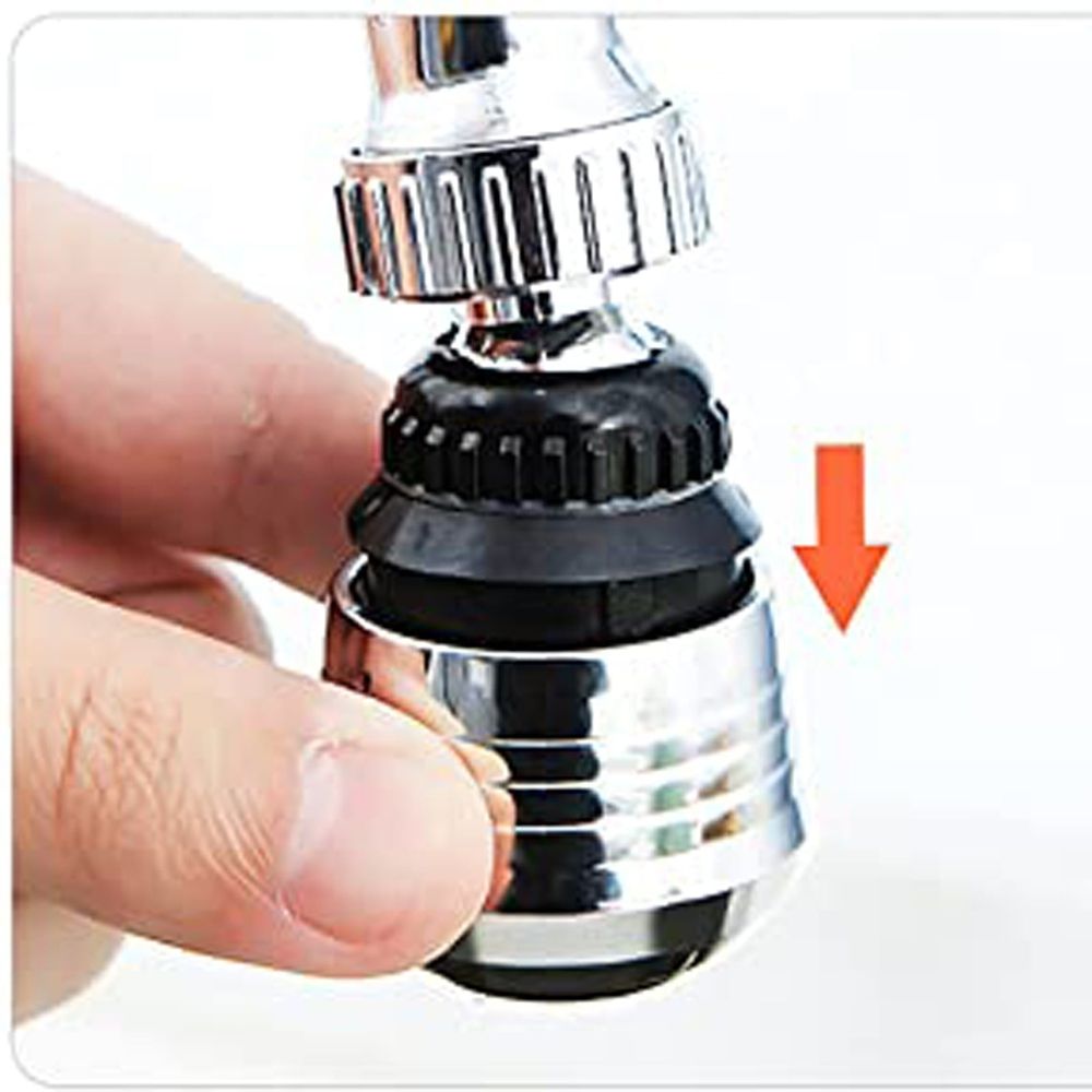 1pcs 360° Swivel Flexible Faucet Aerator, Bendable Sink Tap Sprayer Head, Water‑Saving Faucet Extension Nozzle, Splash‑Proof Filter Attachment for Kitchen & Bathroom Household Sink