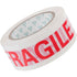 White Fragile Packing Tape with Clear Security Message for Moving, Shipping, and Handling