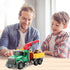 Farm Logging Truck Toy with Loading Cranes, Toddler Friction Powered Truck Vehicle Toy, Big Tow Truck Toys with Cranes for Boys Age 8-12, Logging Truck with Music and Lights for Kids Age 8-12