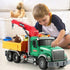 Farm Logging Truck Toy with Loading Cranes, Toddler Friction Powered Truck Vehicle Toy, Big Tow Truck Toys with Cranes for Boys Age 8-12, Logging Truck with Music and Lights for Kids Age 8-12