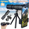 Monocular Telescope - 4K Super Telephoto with Gyro Stabilizer, 10-300X Zoom, Night Vision, 7.9in Portable for Hunting & Birding