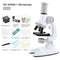 Microscope Science Kit - 100X-1200X Magnification with LED & Specimen Tools, 5.1 x 3.1 x 9.1in(White)