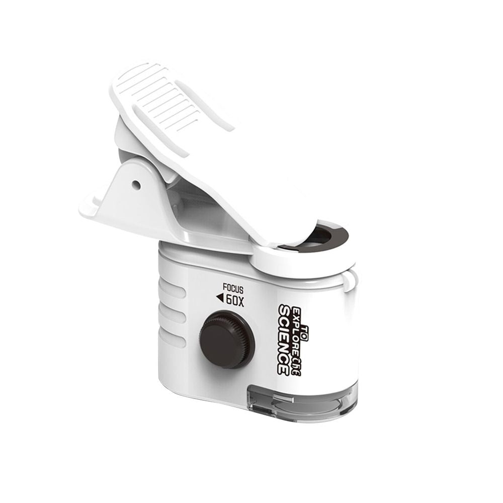 Phone Microscope - 60X Clip-On Magnifier with LED for Crafts & Repair, 2.9 x 2.7 x 1.1in
