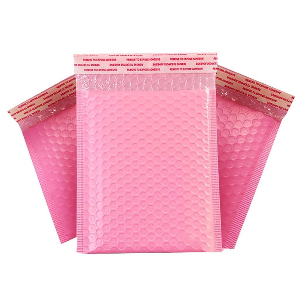 Padded Bubble Mailers, 5.1 x 7.1 Inch Pink Waterproof Self Seal Shipping Envelopes, Protective Small Business Packaging Bags for Shipping Orders, Compact Mailer Envelopes