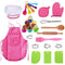 Kids Cooking and Baking Set | 25PCS Chef Role Play Kit with Apron, Chef Hat, Oven Mitt and Cookware for Girls | Pretend Play and Dress-Up | Great Gift Idea Sensory Toys