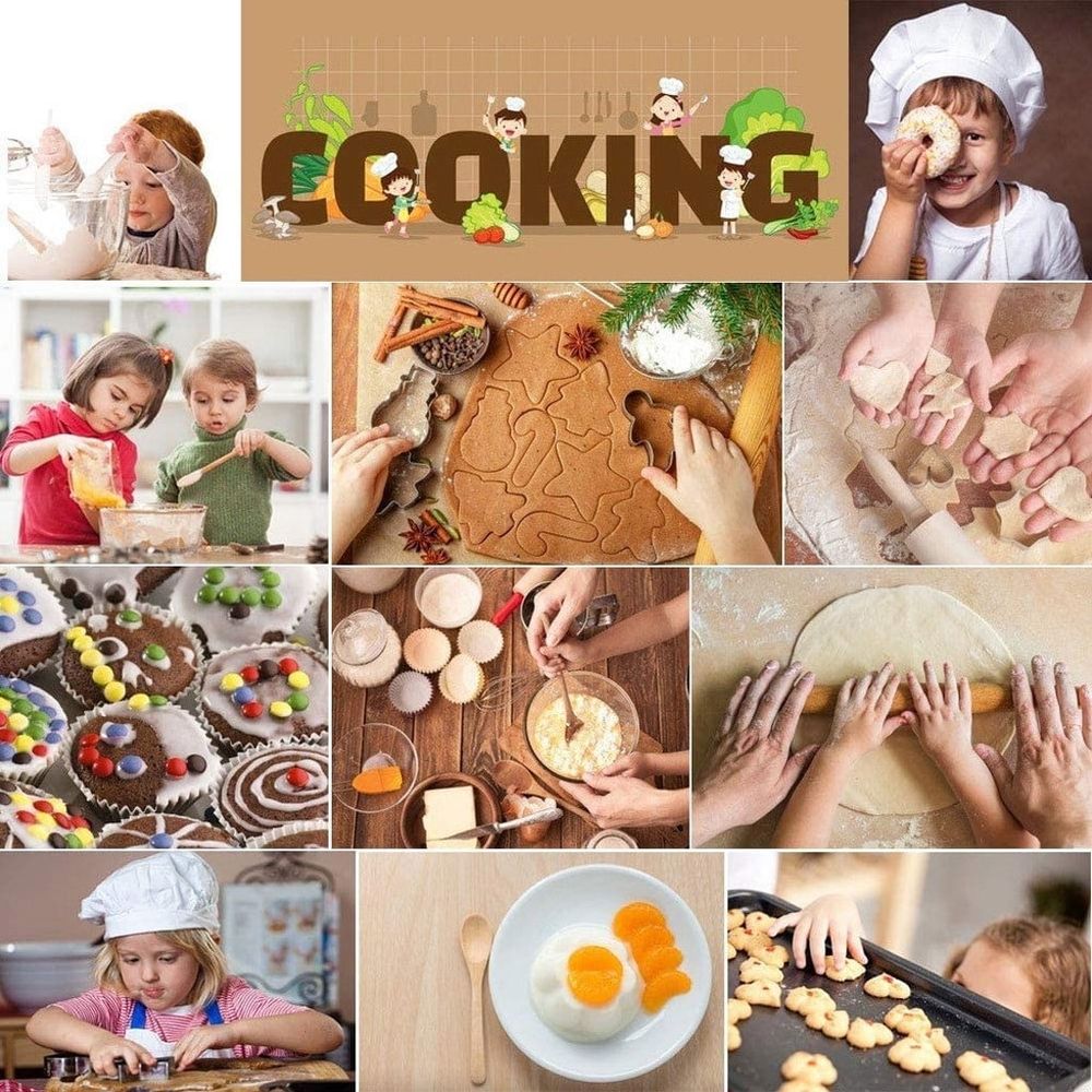 Kids Cooking and Baking Set | 25PCS Chef Role Play Kit with Apron, Chef Hat, Oven Mitt and Cookware for Girls | Pretend Play and Dress-Up | Great Gift Idea Sensory Toys