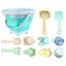 Beach Toys for Kids, Sand Toys Set Includes Collapsible Sand Bucket Shovel and Sand Rake Toys for Beach 11 PCS, Sandbox Toys Sandcastle Building Kit