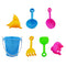 Beach Sand Toys Set for Kids - Bucket with Sifter, Shovel, Rake and 2 Animal Molds for Kids & Toddlers - Sand Buckets and Shovels for Kids, 7 Piece Beach Toy Set