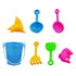 Beach Sand Toys Set for Kids - Bucket with Sifter, Shovel, Rake and 2 Animal Molds for Kids & Toddlers - Sand Buckets and Shovels for Kids, 7 Piece Beach Toy Set