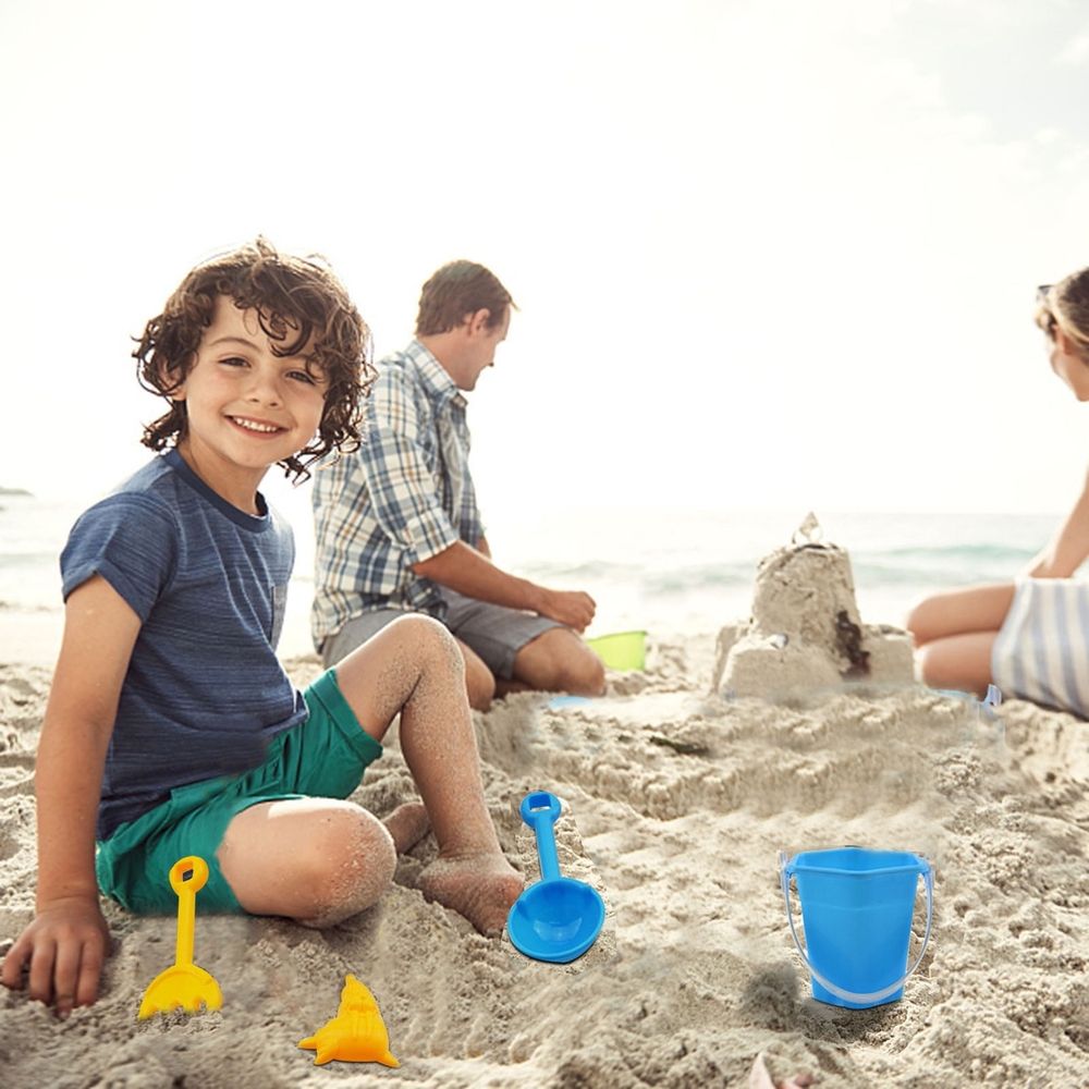 Beach Sand Toys Set for Kids - Bucket with Sifter, Shovel, Rake and 2 Animal Molds for Kids & Toddlers - Sand Buckets and Shovels for Kids, 7 Piece Beach Toy Set
