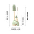 Bottle Brush and Straw Cleaning Set with Silicone Bristles, Drying Rack, Nipple Cleaner, Food-Grade, Portable