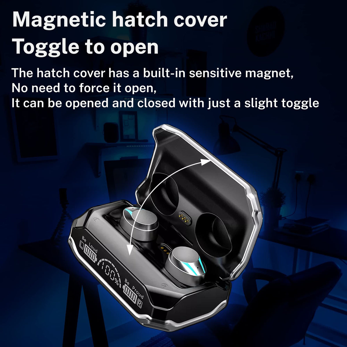 Bluetooth Ear Buds, True Wireless Earbuds 120Hrs Playback with 1200mAh Battery, IPX7 Waterproof Bluetooth Earphones