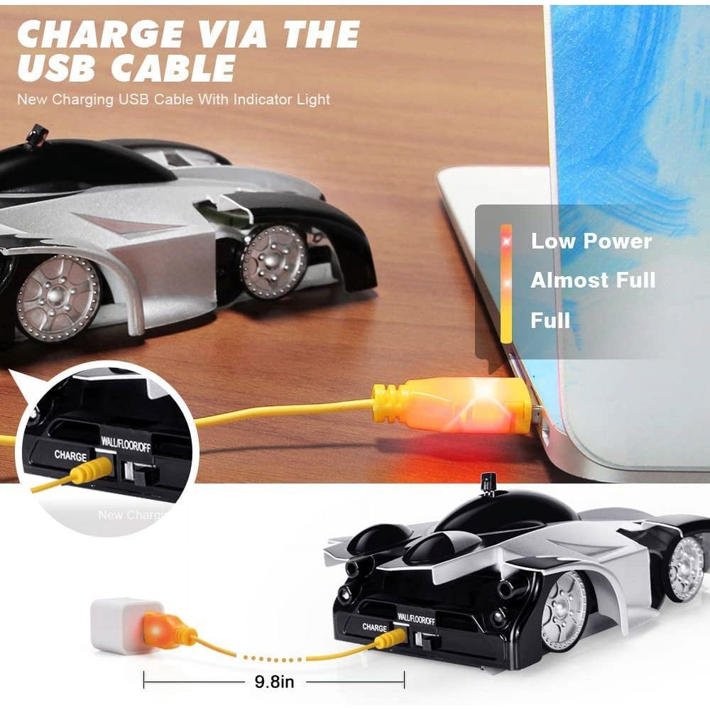 Wall Climbing Remote Control Car Dual Mode 360deg Rotating RC Stunt Cars with Headlight Rechargeable Toys for Boys Girls Gift for 4 5 6 7 8-12 Year Old Kid
