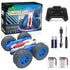 Growsly Double-Sided 360 Flip RC Car 4WD 2.4GHz Stunt Car Racing Toy Car with Rechargeable Batteries for 4-12 Years Old Kids, Blue