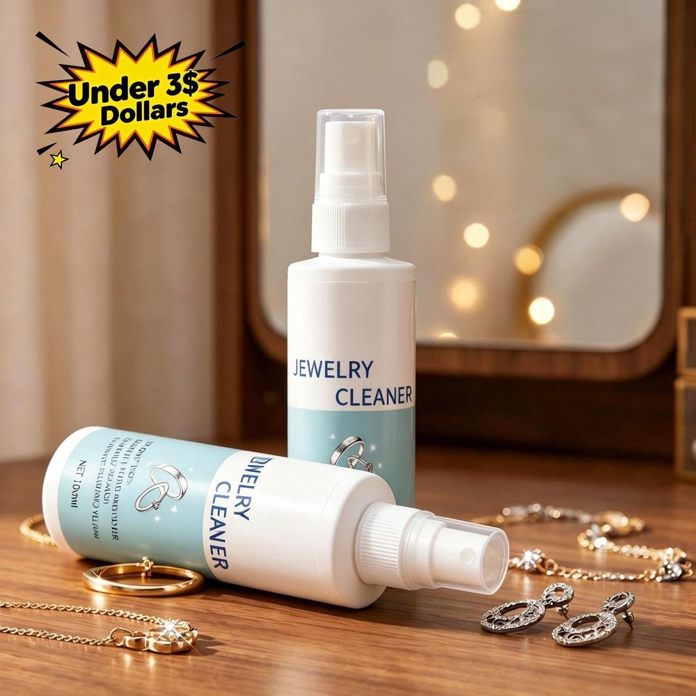 Gentle Jewelry Cleaner Spray, Gold and Silver Jewelry Cleaner, Heavy Duty Disinfectant for Rings, Necklaces Diamonds, 100ml