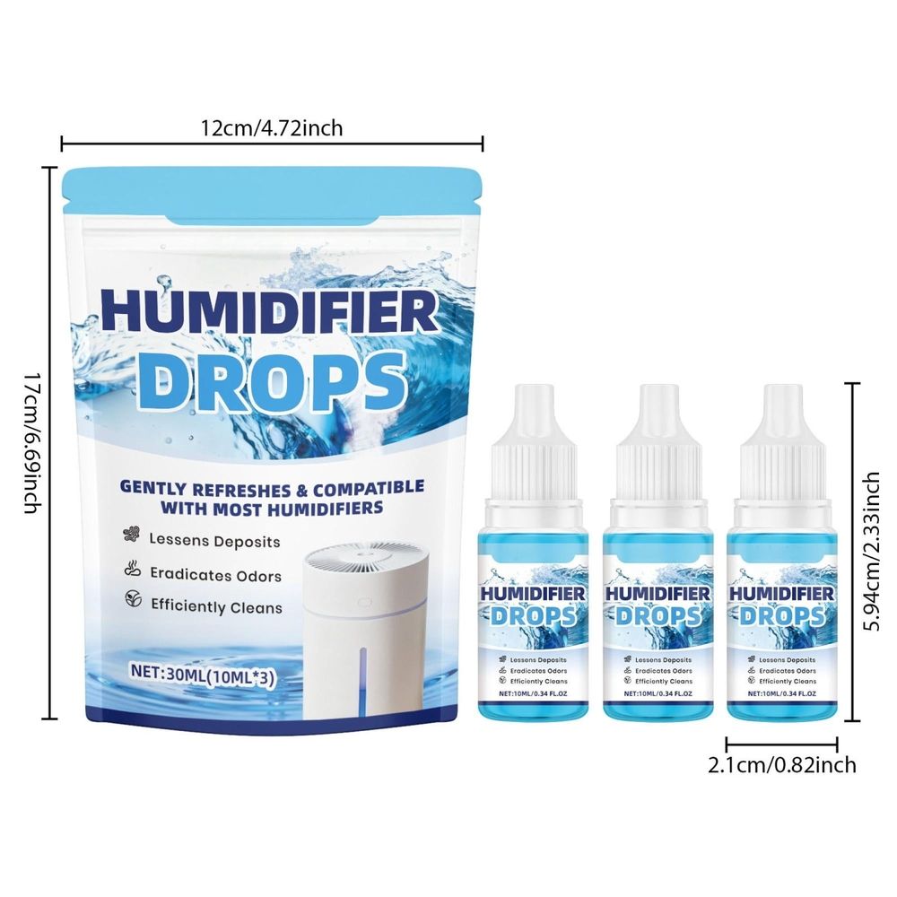 Highly Efficient Humidifier Cleaning Solution for Odor and Deposit Removal, Multi Purpose Humidifier Cleaner for Home and Office Use 30ml