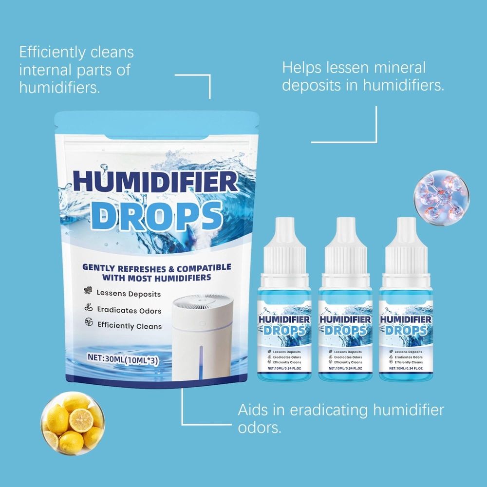 Highly Efficient Humidifier Cleaning Solution for Odor and Deposit Removal, Multi Purpose Humidifier Cleaner for Home and Office Use 30ml