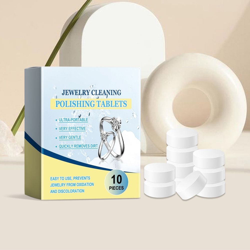 Jewelry Cleaning Tablets Effervescent, Jewelry Brightening Agents For Refurbish Decontamination, Mild Formula For Gold Silver Gemstones