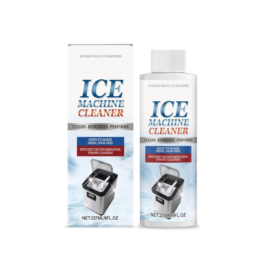 Ice Maker Cleaner for Descaling Deodorization, Powerful Scale Remover Extending Appliance Life, Commercial Ice Machine Descaler Fresh Tasting Cubes 237ml