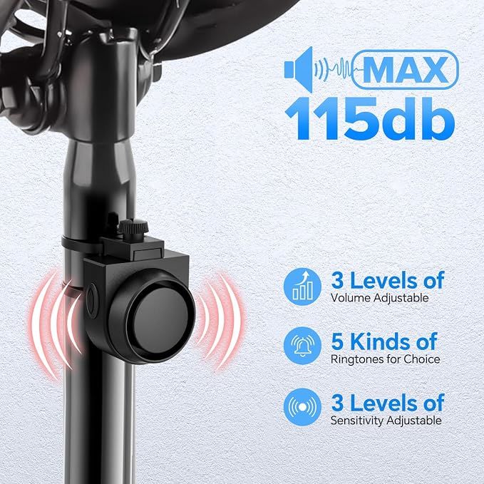 Smart Anti Theft Alarm System: Alarms with Remote, 115dB USB-C Rechargeable Waterproof, Security Protection for Bike Motorcycle Ebike Electric Scooter