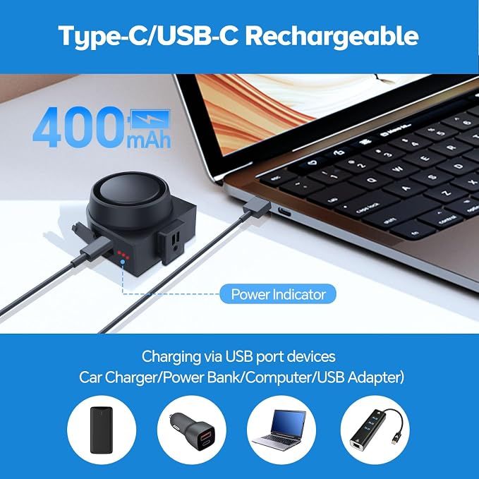 Smart Anti Theft Alarm System: Alarms with Remote, 115dB USB-C Rechargeable Waterproof, Security Protection for Bike Motorcycle Ebike Electric Scooter