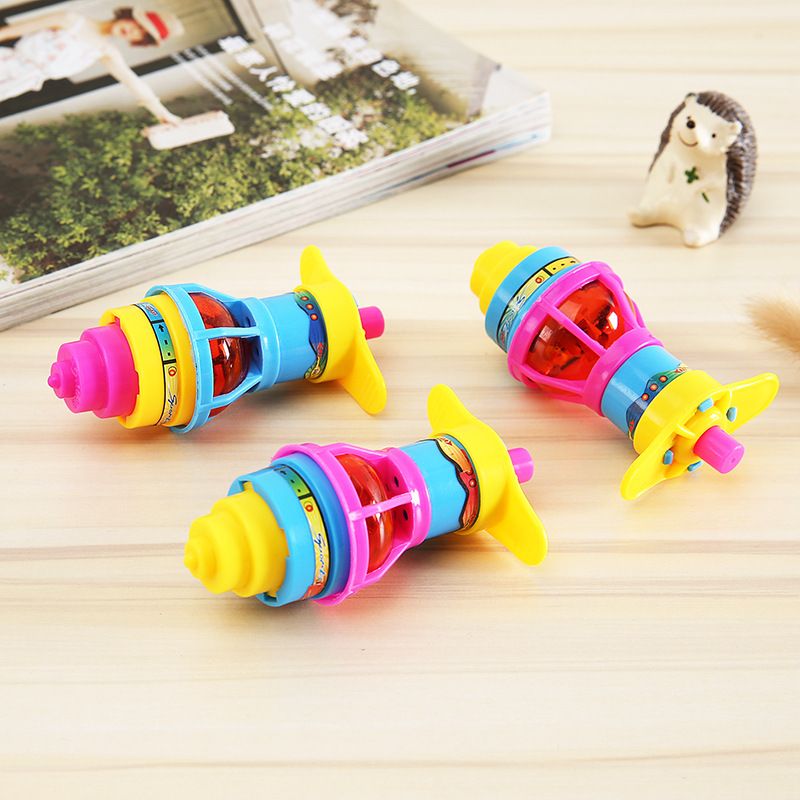 10-Pack LED Light Up Flashing UFO Spinning Tops with Gyroscope Novelty Bulk Toys Party Favors-Gyroscope Spinning Top Party Favors