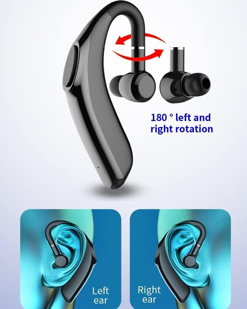 Wireless Bluetooth Handsfree Single Earphone Headset , 5.3 Ear mounted sports business waterproof and noise reduction Black