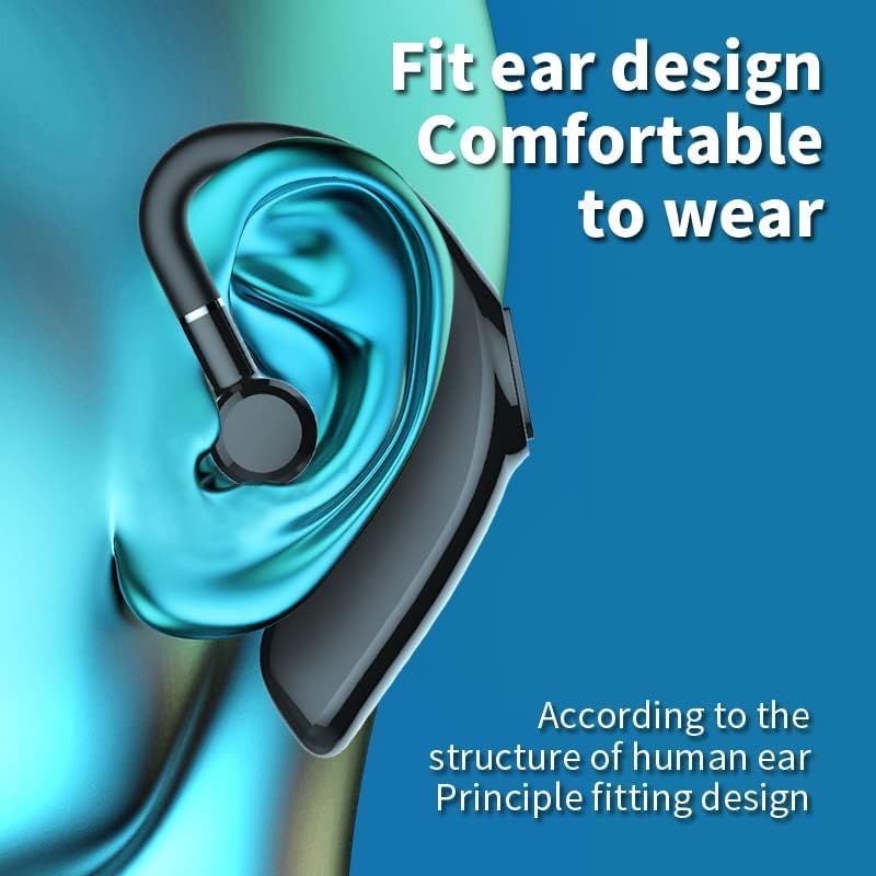 Wireless Bluetooth Handsfree Single Earphone Headset , 5.3 Ear mounted sports business waterproof and noise reduction Black