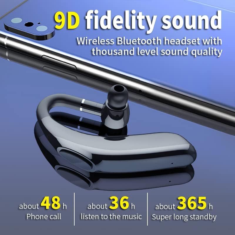 Wireless Bluetooth Handsfree Single Earphone Headset , 5.3 Ear mounted sports business waterproof and noise reduction Black