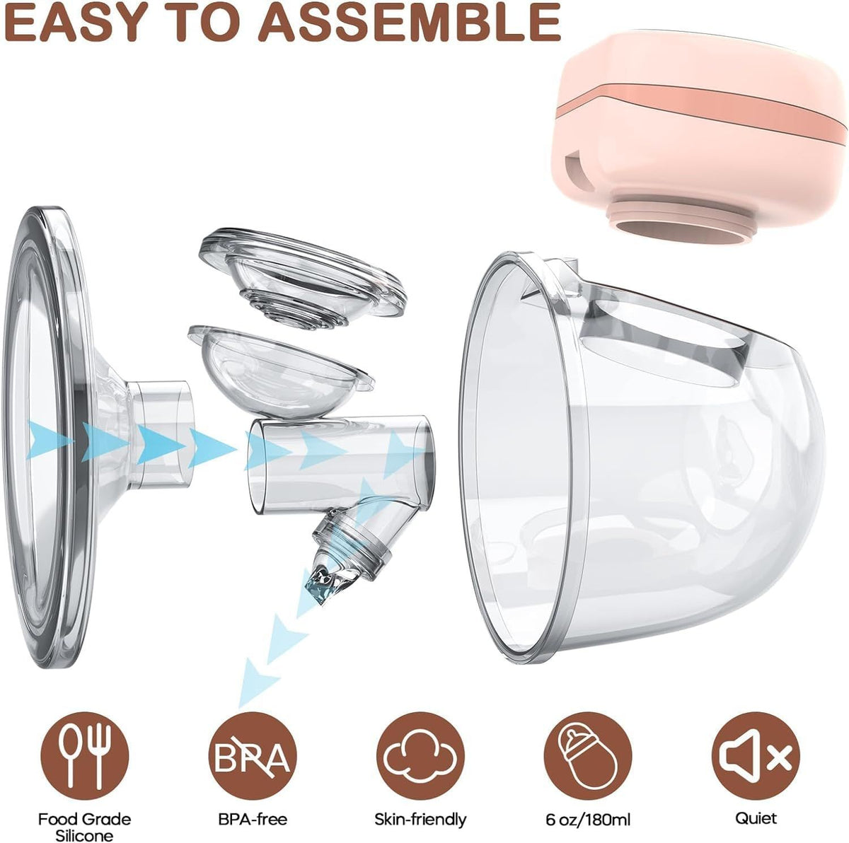 Breast Pump Hands Free Portable Electric Breast Pumps Double Pump with 3Modes & 9Levels, Smart Touchscreen,  (Pack of 2)