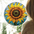 4 Pieces Stained Glass Window Clings Anti-Collision Bird Sunflower Bee Window Clings Decals Removable Non Adhesive Vinyl